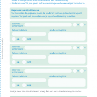 Volgjezorg Folder met toestemmingformulier